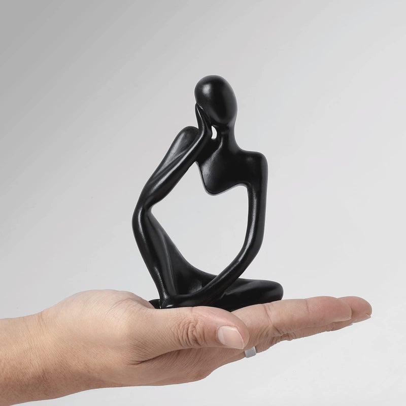 BrownLove 3pcs Decor Blcak Thinker Statue Abstract Art Sculpture - Image 5